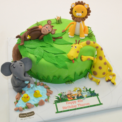 Jungle Theme Cake 1