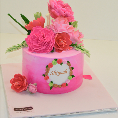 Flower Theme Cake - 2