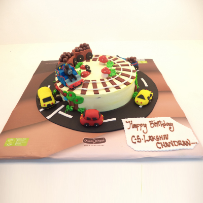 Train n Car Theme Cake - 1